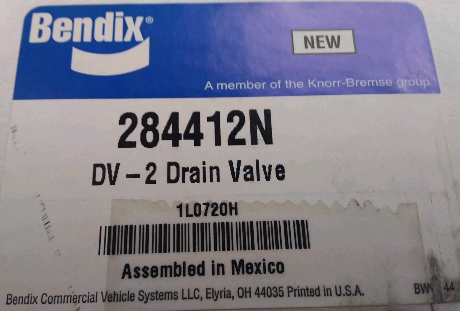 Bendix 284412N DV-2 Drain Valve