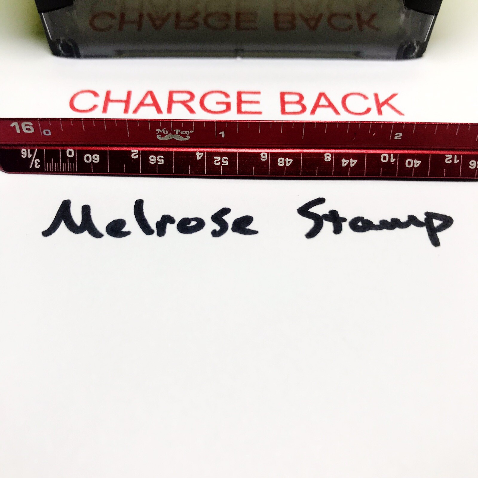 Charge Back Rubber Stamp Red Ink Self Inking Ideal 4913