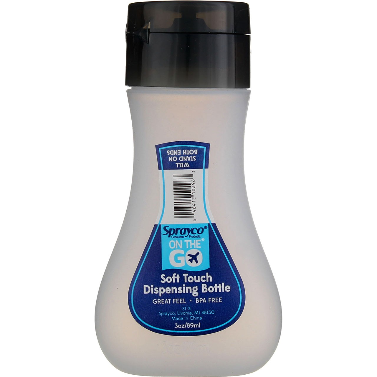 6 Pack Sprayco Soft Touch 3 oz Dispensing Bottle, 3 oz