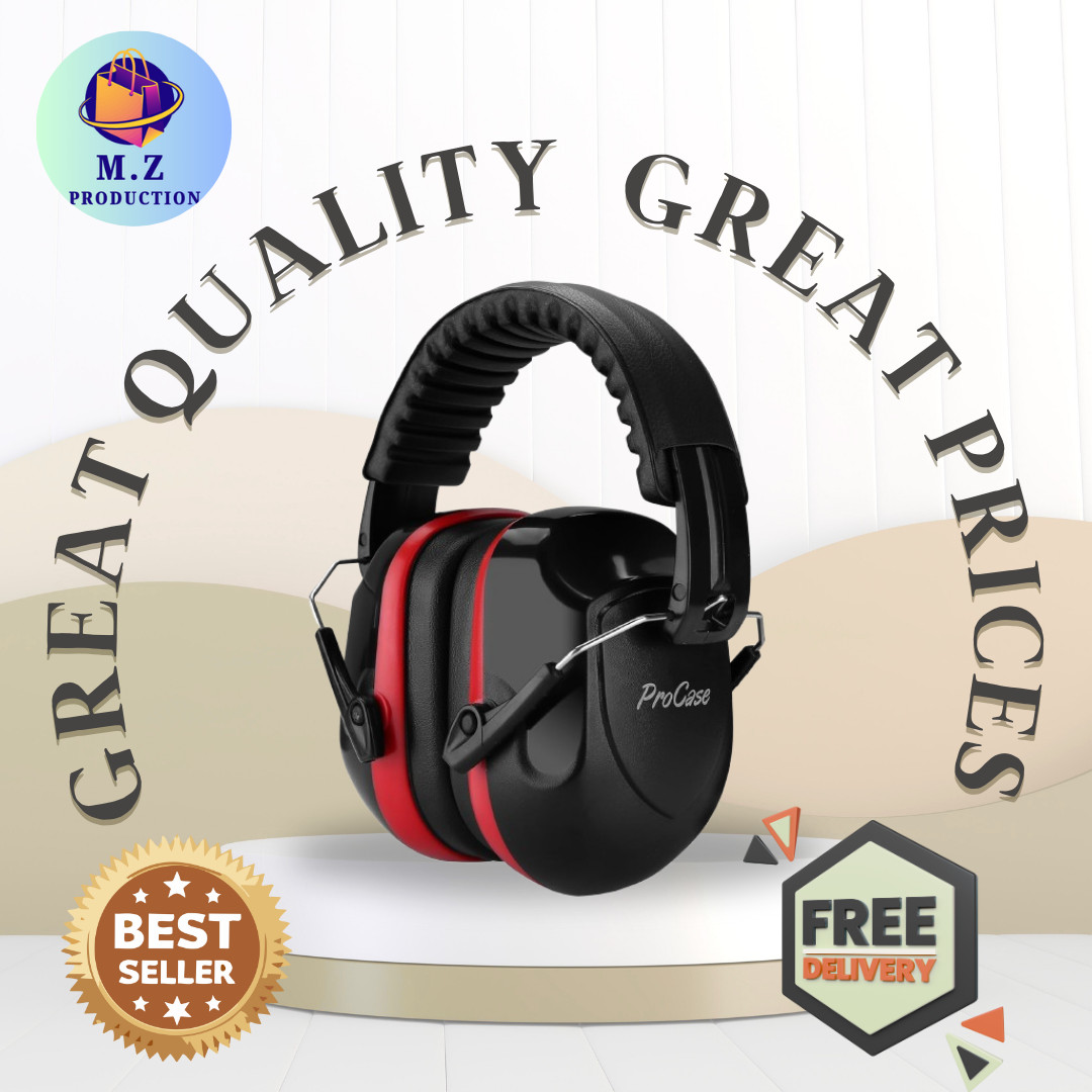 Noise Reduction Ear Muffs NRR 28dB Hearing Protection Red