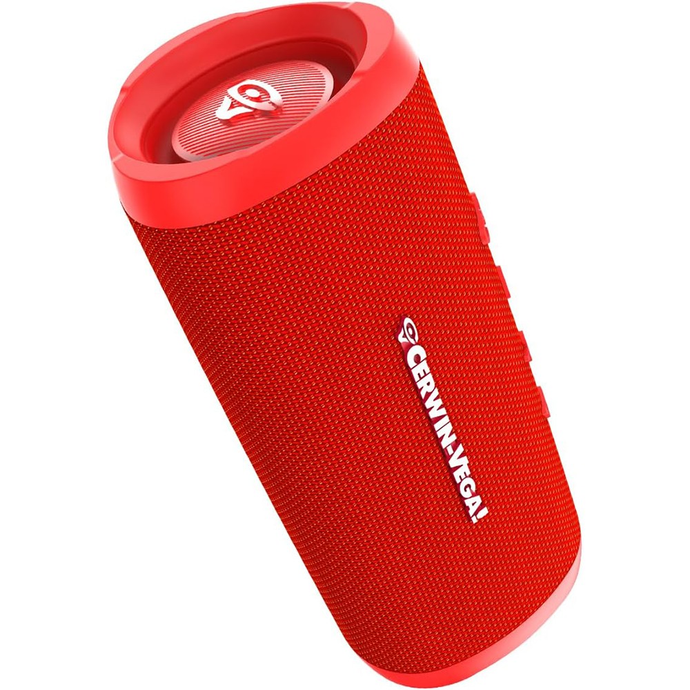 CERWIN-VEGA! Vega Mini Portable Bluetooth Speaker, VMRED Powerful Bass – Red