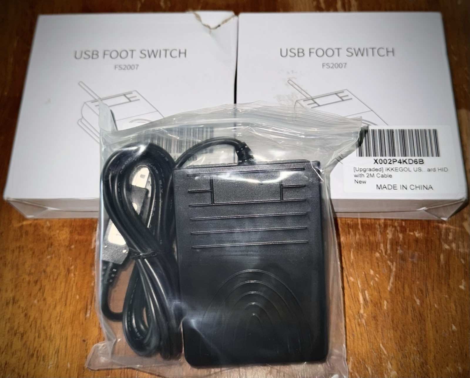 USB Foot Switch Set of 2 New FS2007 [Upgraded ]iKKEGOL US-ard HID w/ 2m Cable