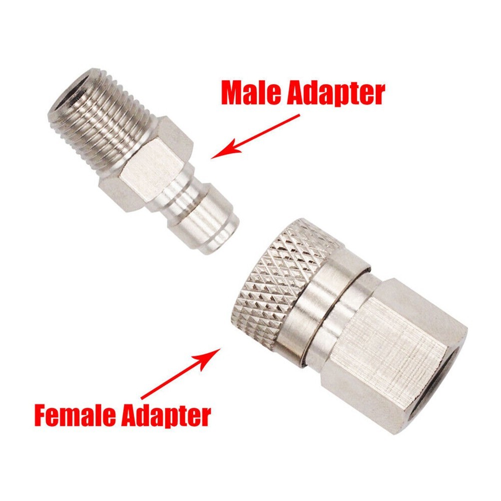 Robust Quick Disconnect Male and Female Connectors with 1/8 NPT Threads