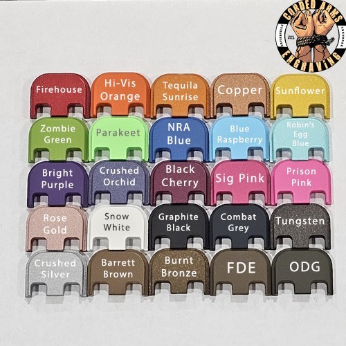 Blank Colored Cerakote Rear Slide Plate for Full Sized Glocks Gen 1-5