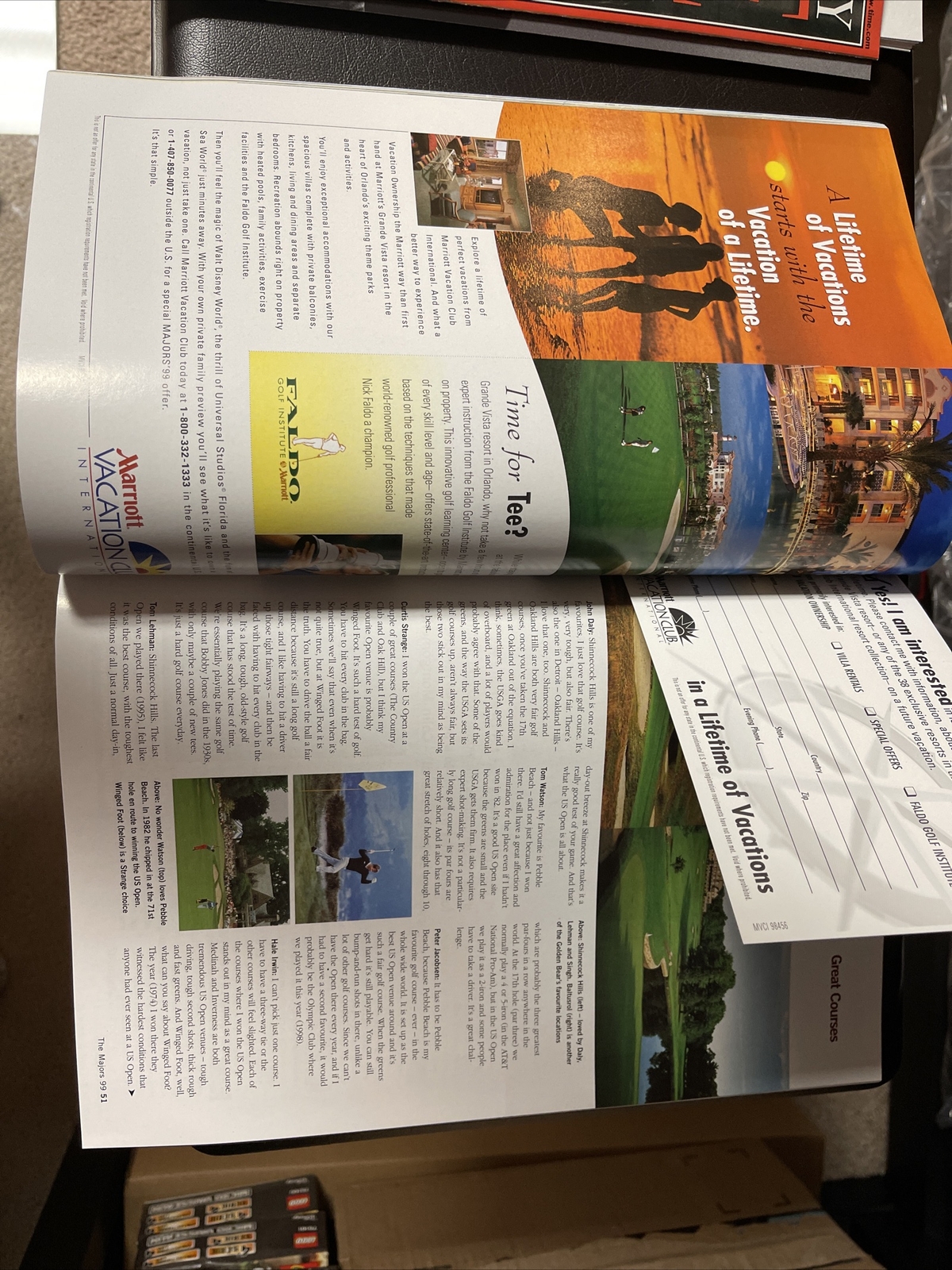 World Sporting Classics Series THE MAJORS 99 Golf Program - Masters Open USPGA