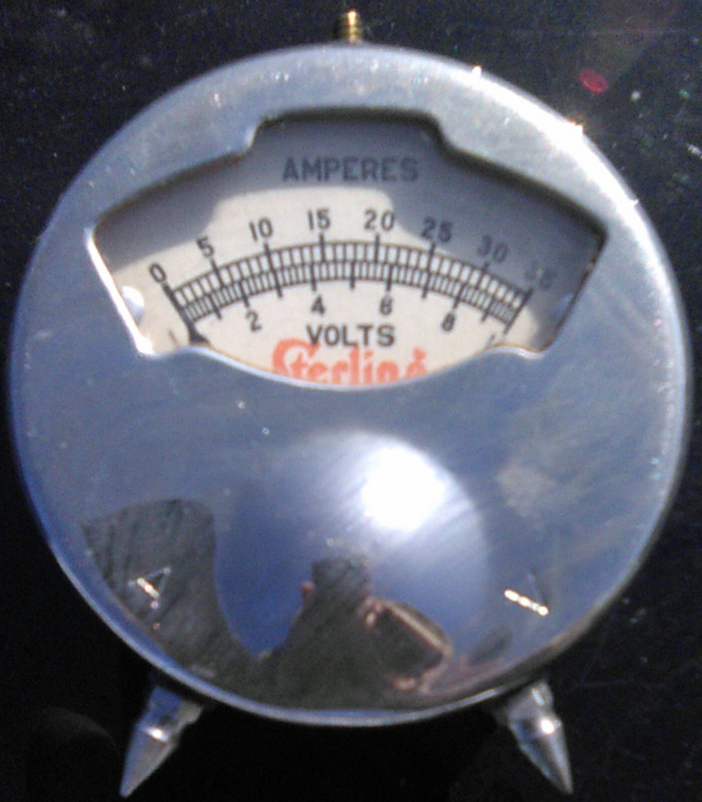 VINTAGE STERLING AMPERES VOLTS METER BATTERY CHECKER VOLTAMMETER
