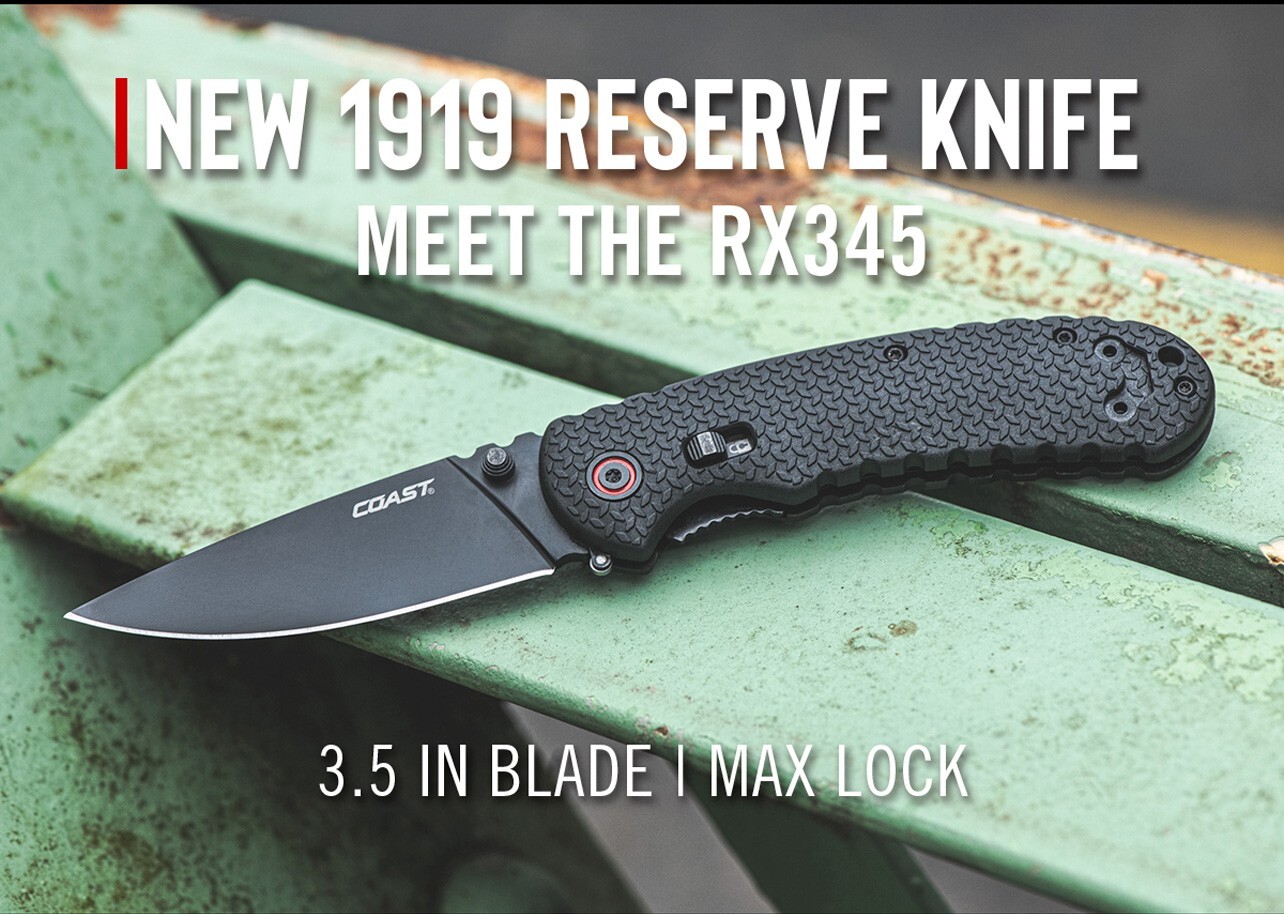 COAST RX345 1919 Reserve Limited Edition EDC Tactical Knife w/ Max Lock - NEW