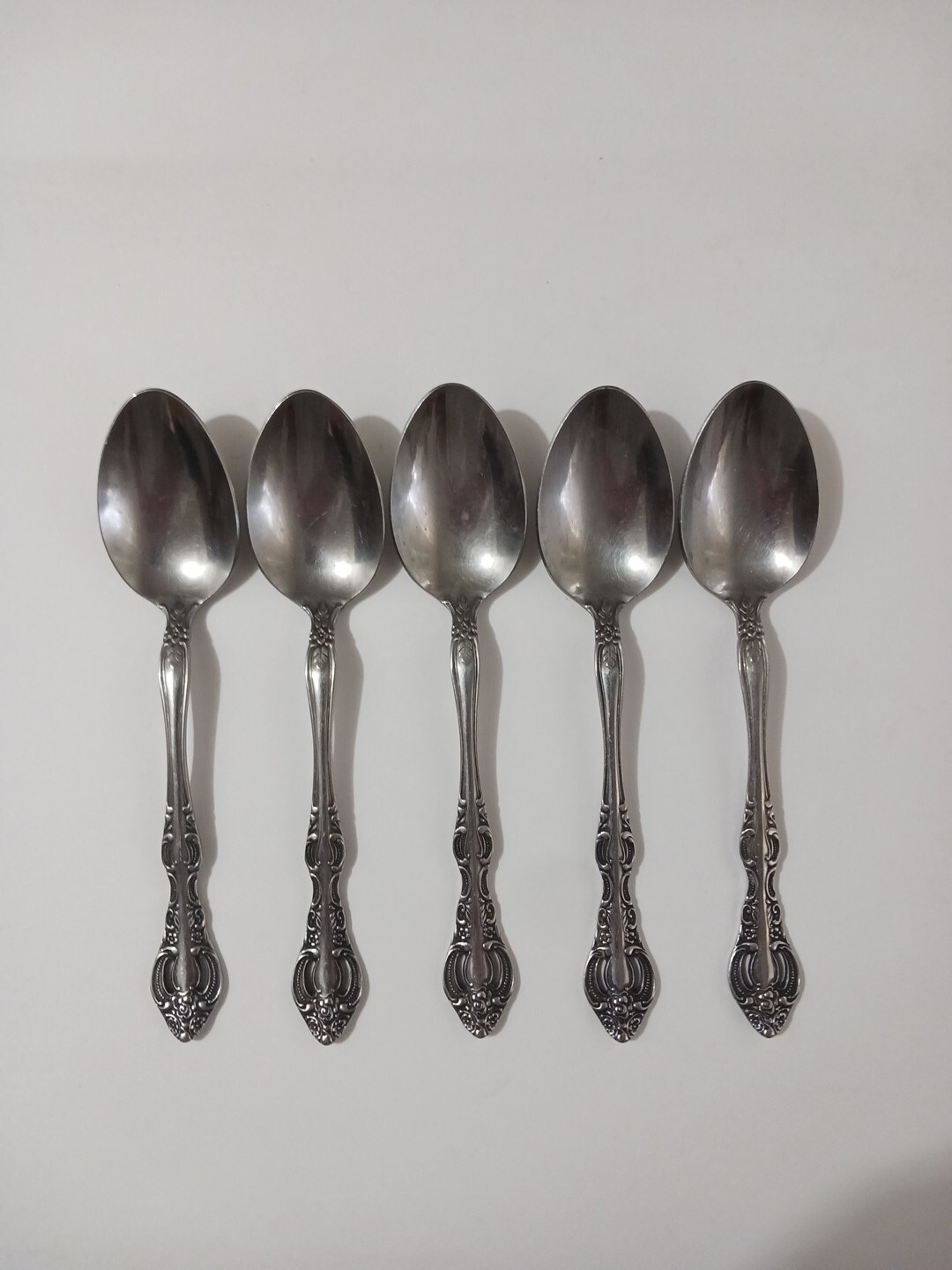 National Stainless DYNASTY II Japan Pierced Handle Flatware 5 Dinner Spoons