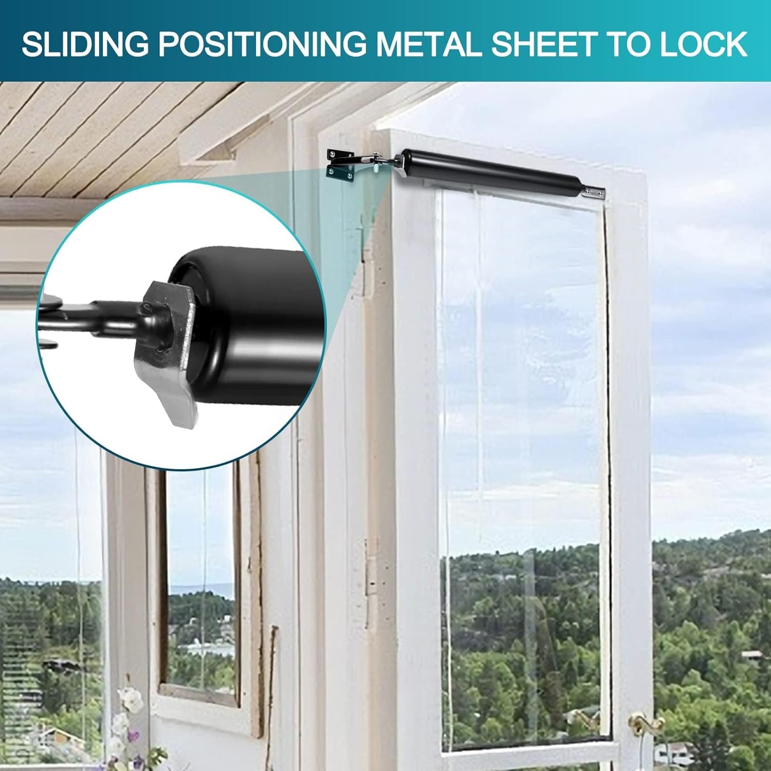 Screen Door Closer Kit - Pneumatic Closer Bracket, Adjustable Speed, Stable Syst