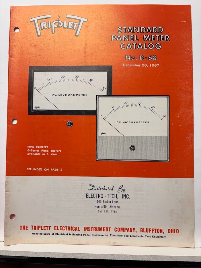 Vtg Triplett Electrical Instrument Co Catalog 1967 Panel Meters