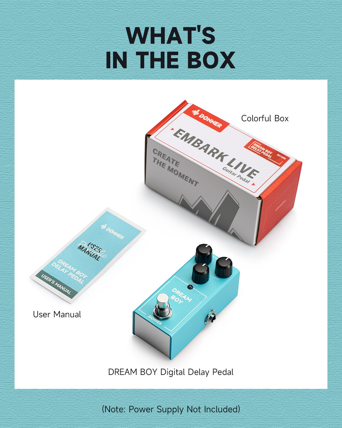 Donner EMBARK LIVE Dream Boy Analog Delay Guitar Effects Pedal True Bypass