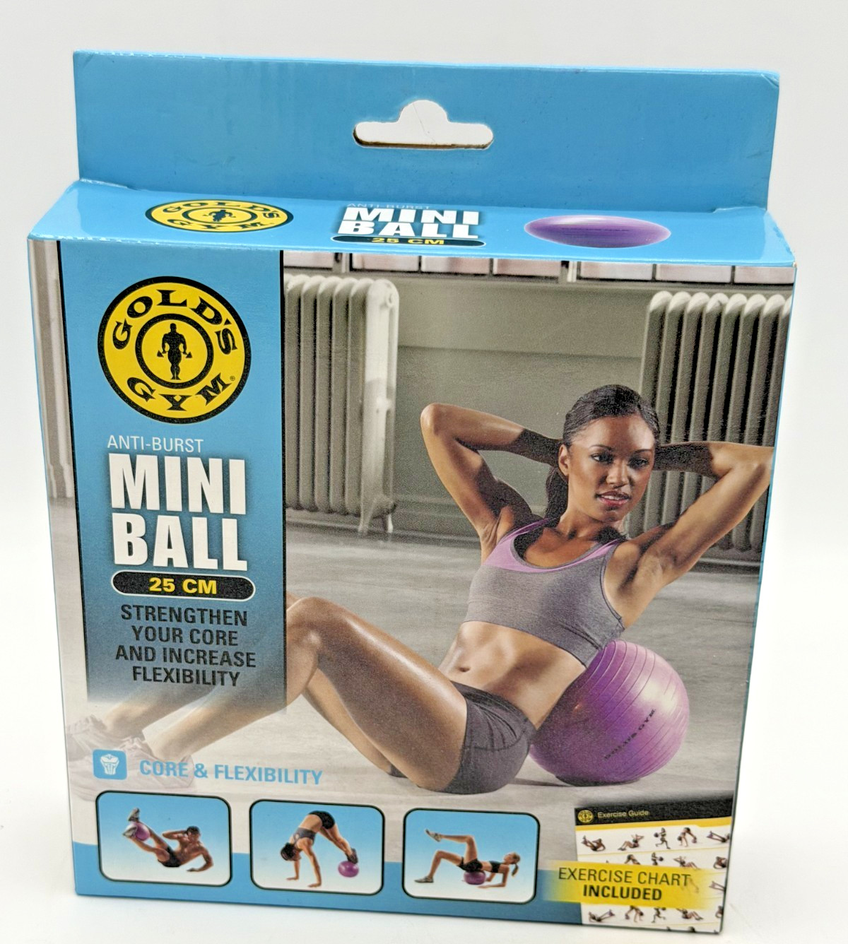 Gold's Gym 25 CM Mini Ball Purple Exercise Fitness New in Box.