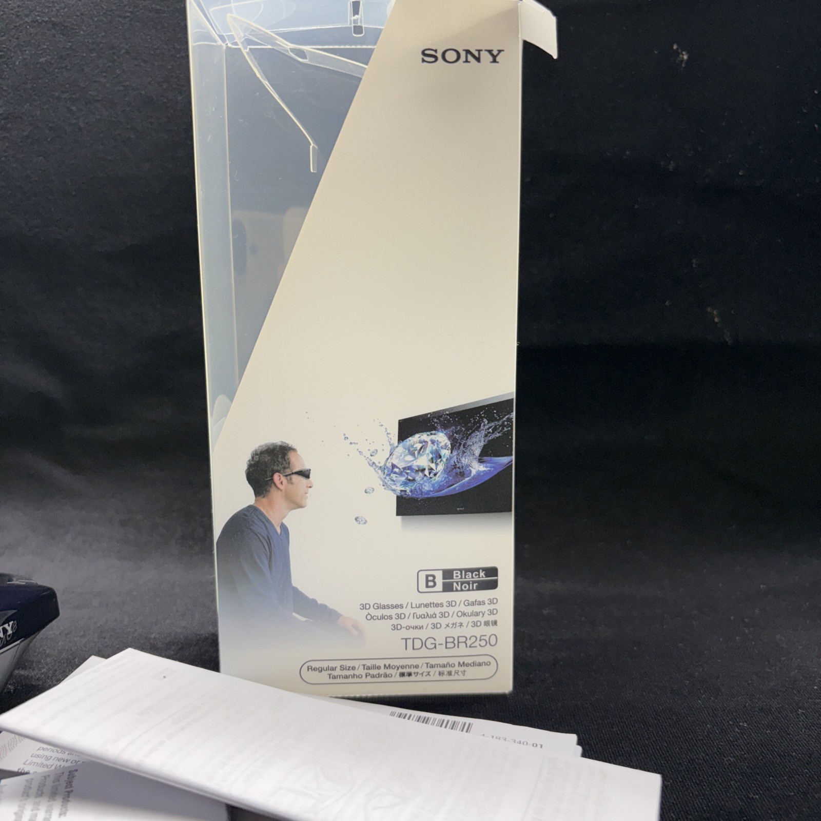 Sony TDG-BR250 Active 3D Glasses New Regular Size
