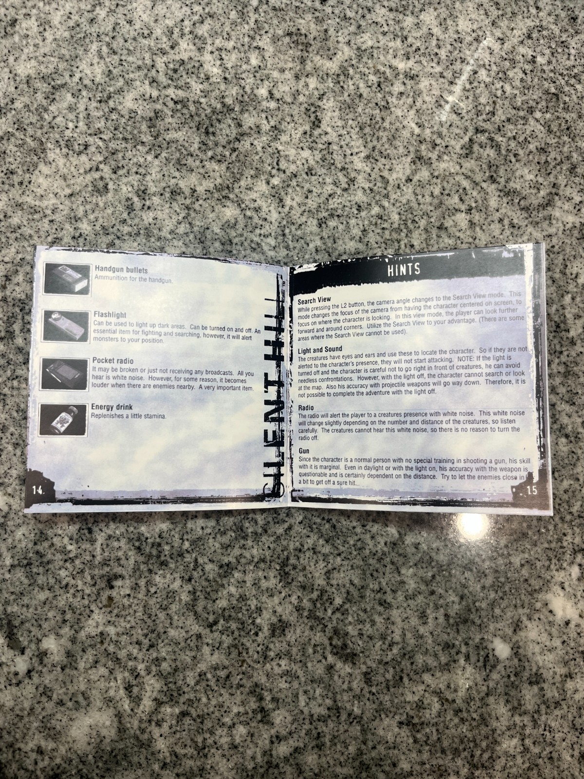 Replacement Manual for - Silent Hill - Sony PS1 Instruction Booklet