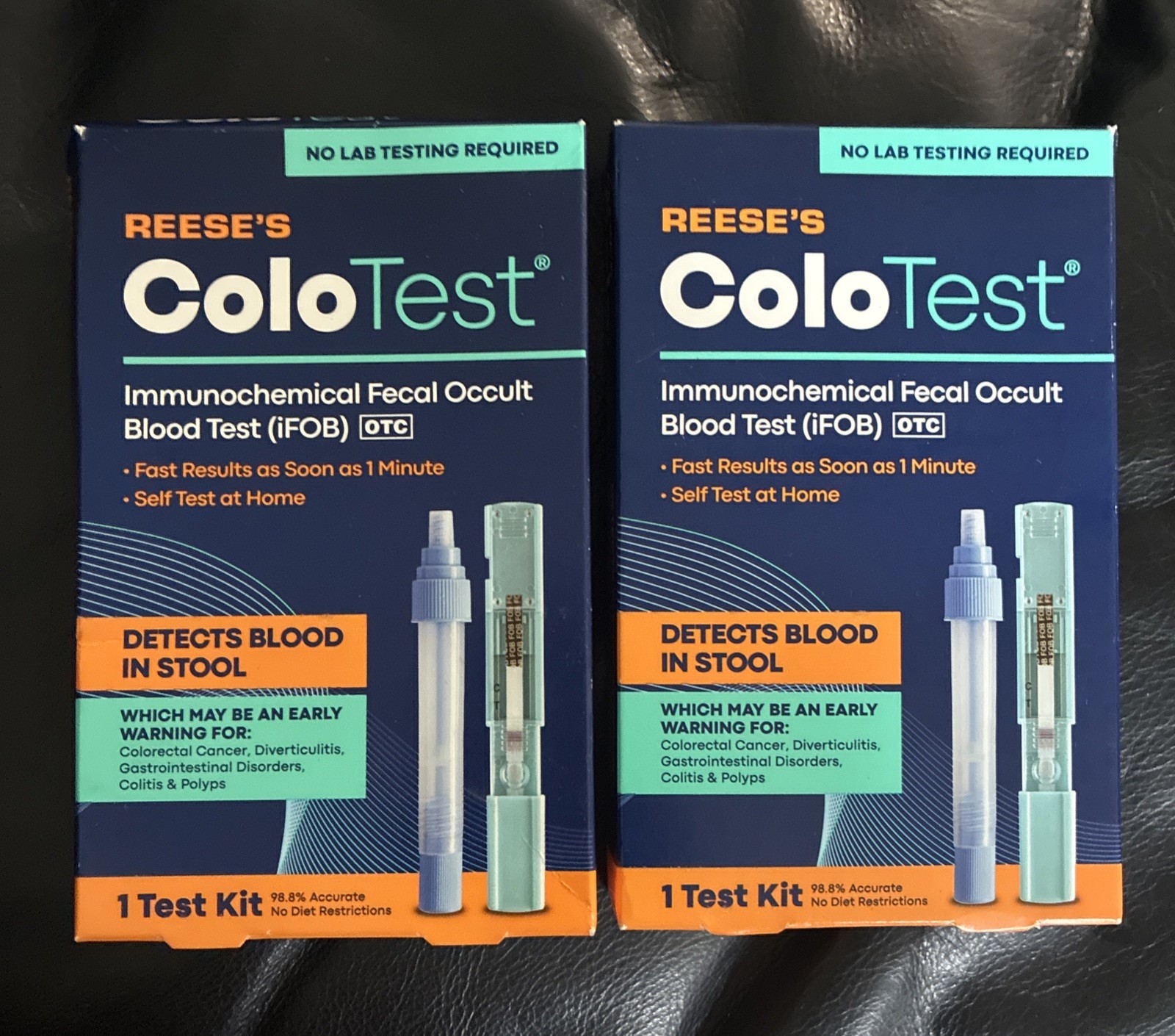 2 Pack~Reese's Colo Test Immunochemical Fecal Occult Blood Test (iFOB)
