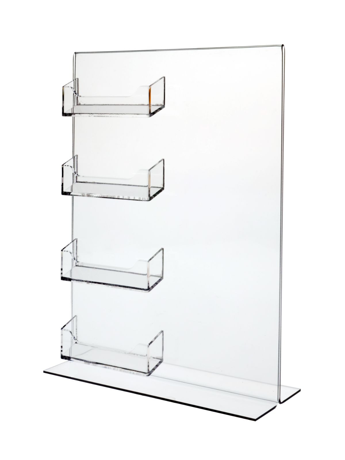 8.5" x 11" Literature Holder With 4 Business Card Pockets Counter Qty 12