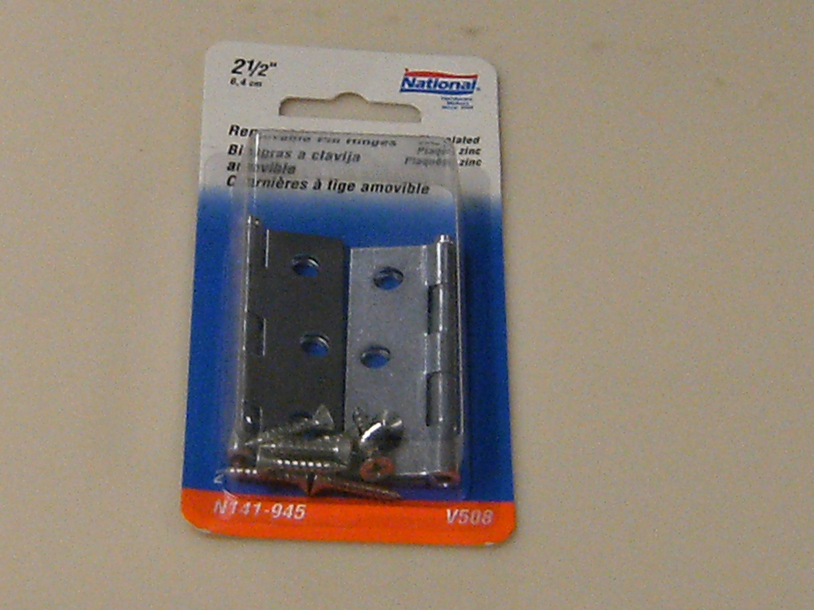 National Mfg. N141-945 REMOVABLE NARROW PIN HINGES 2-1/2” zinc plated steel