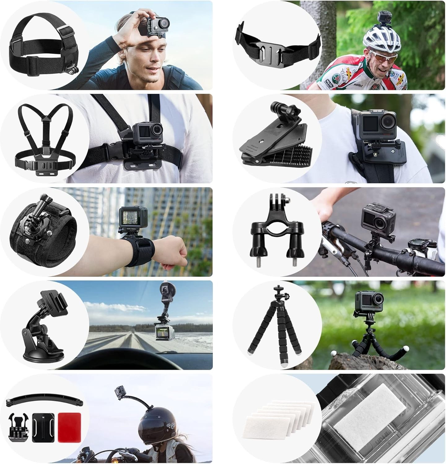 60 in 1 GoPro & Action Camera Accessories – Capture Every Angle