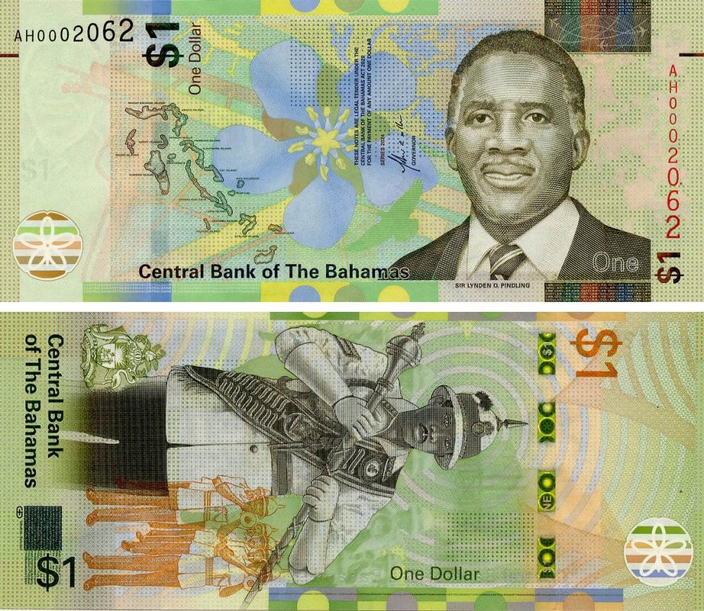 Bahamas 1 dollar 2024 UNC (P77b)