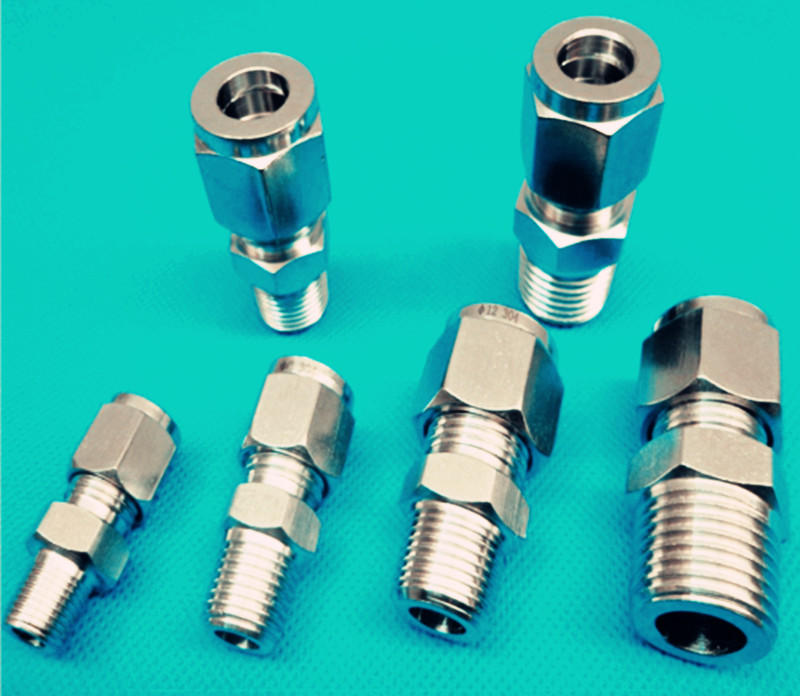 1/8" 1/4"-1/2" 3/4" NPT Male Stainless Compression Fitting Metric Tube Connector