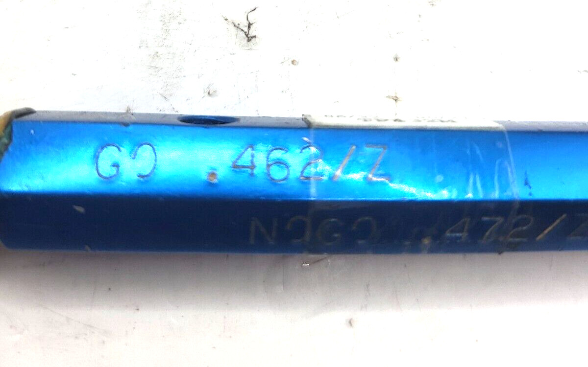 REGAL PREMIUM Go .462/Z NoGo .472/Z~ Smooth Plug Gage, 0237F