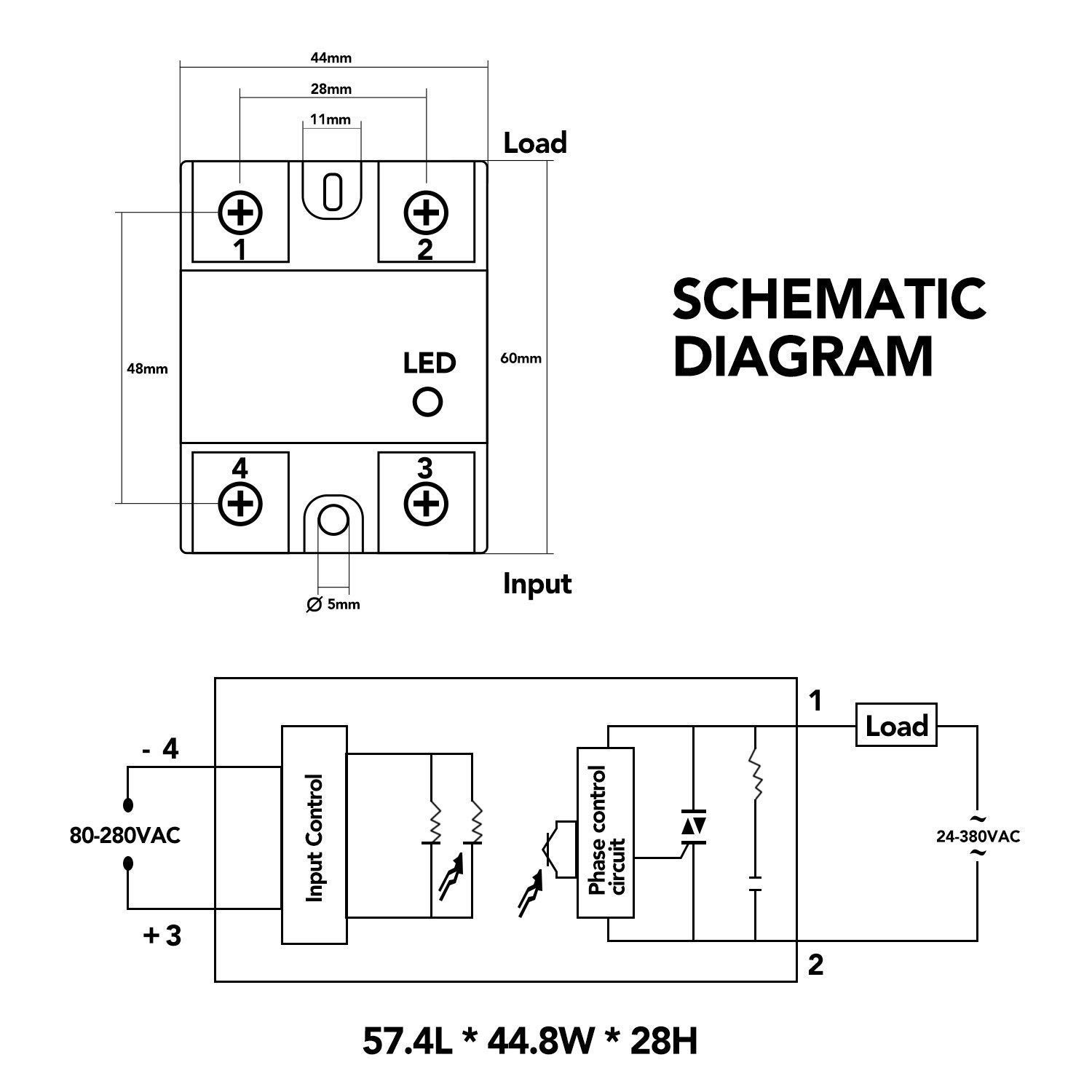 Solid State Relay Module 25A 250V 2pcs SSR-25DA