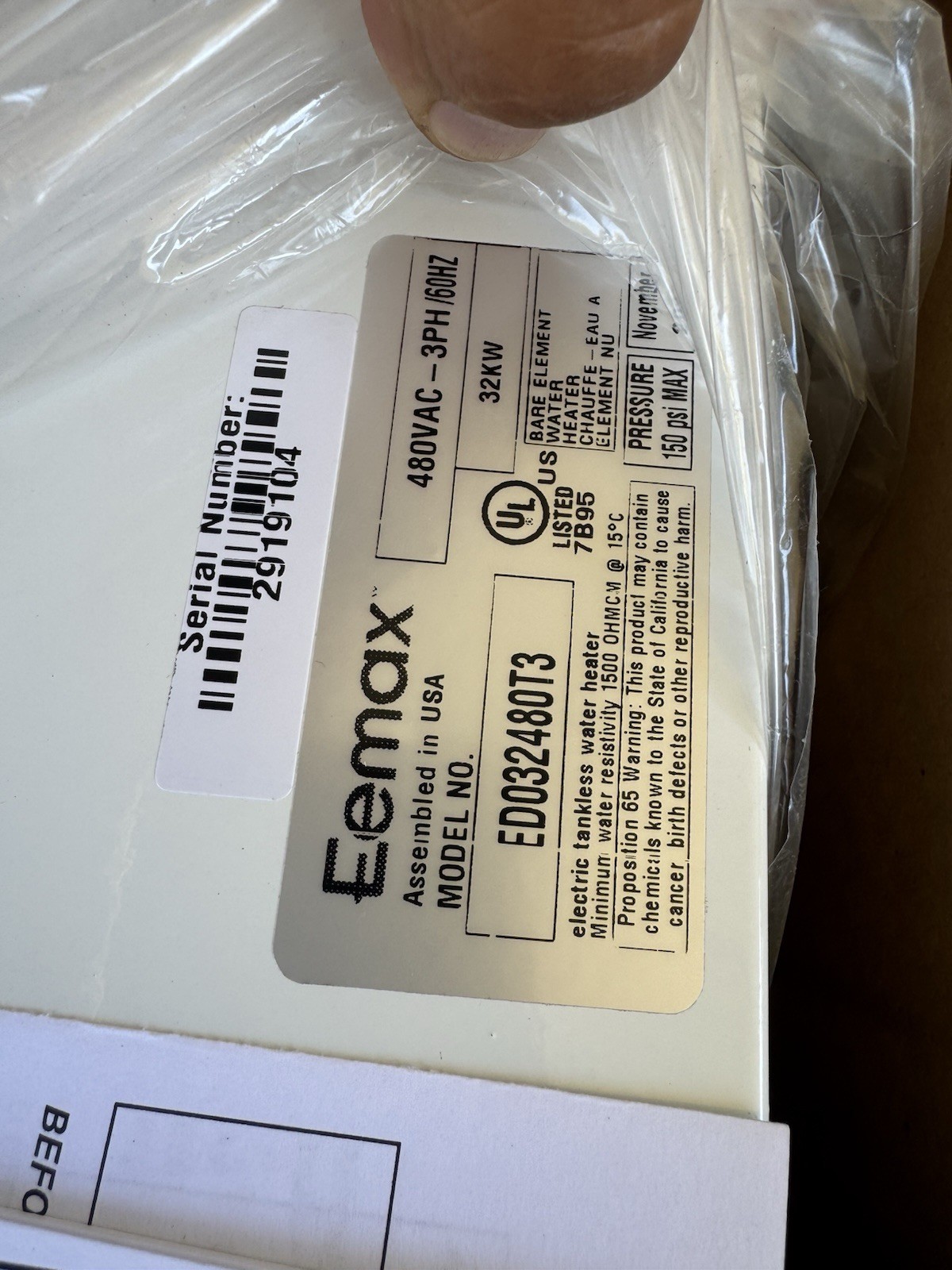 EEMAX ED032480T2T / ED032480T2T (USED)