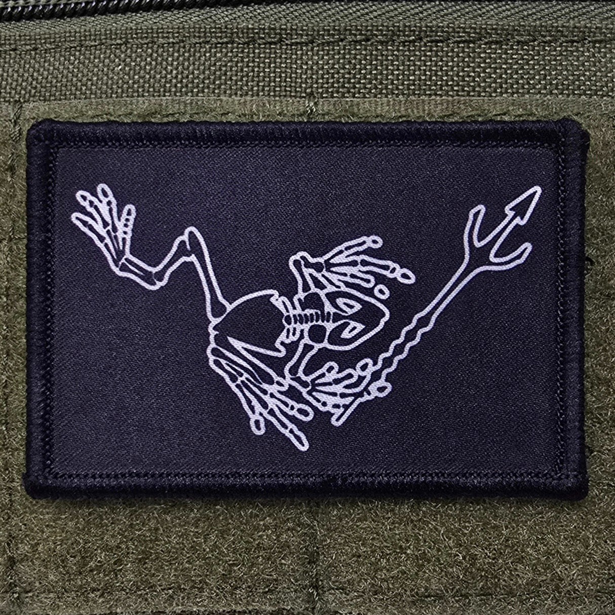 Frog Man Navy Seals Patch Moral Tactical Military Army USA Flag Hook & Loop 3x2