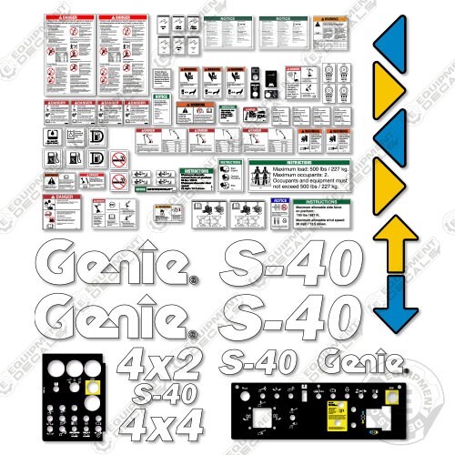 Fits Genie S40 Decal Kit Stick Boom - 1781-4507 - 7 YEAR OUTDOOR 3M VINYL!