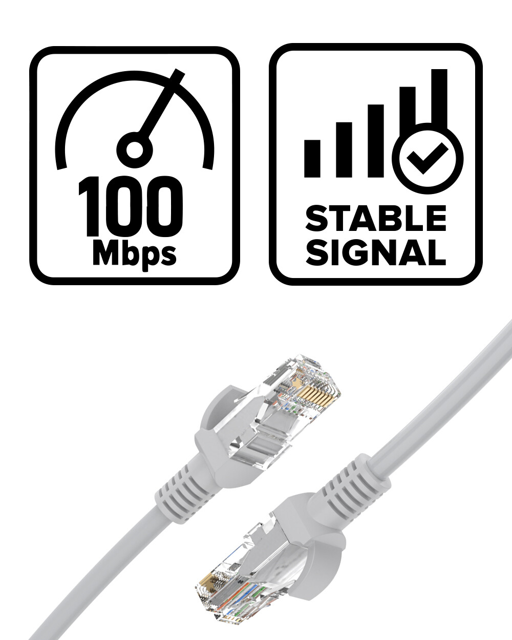 ANNKE 60ft 100ft CAT5E Ethernet Cable LAN RJ45 for Surveillance Security Camera