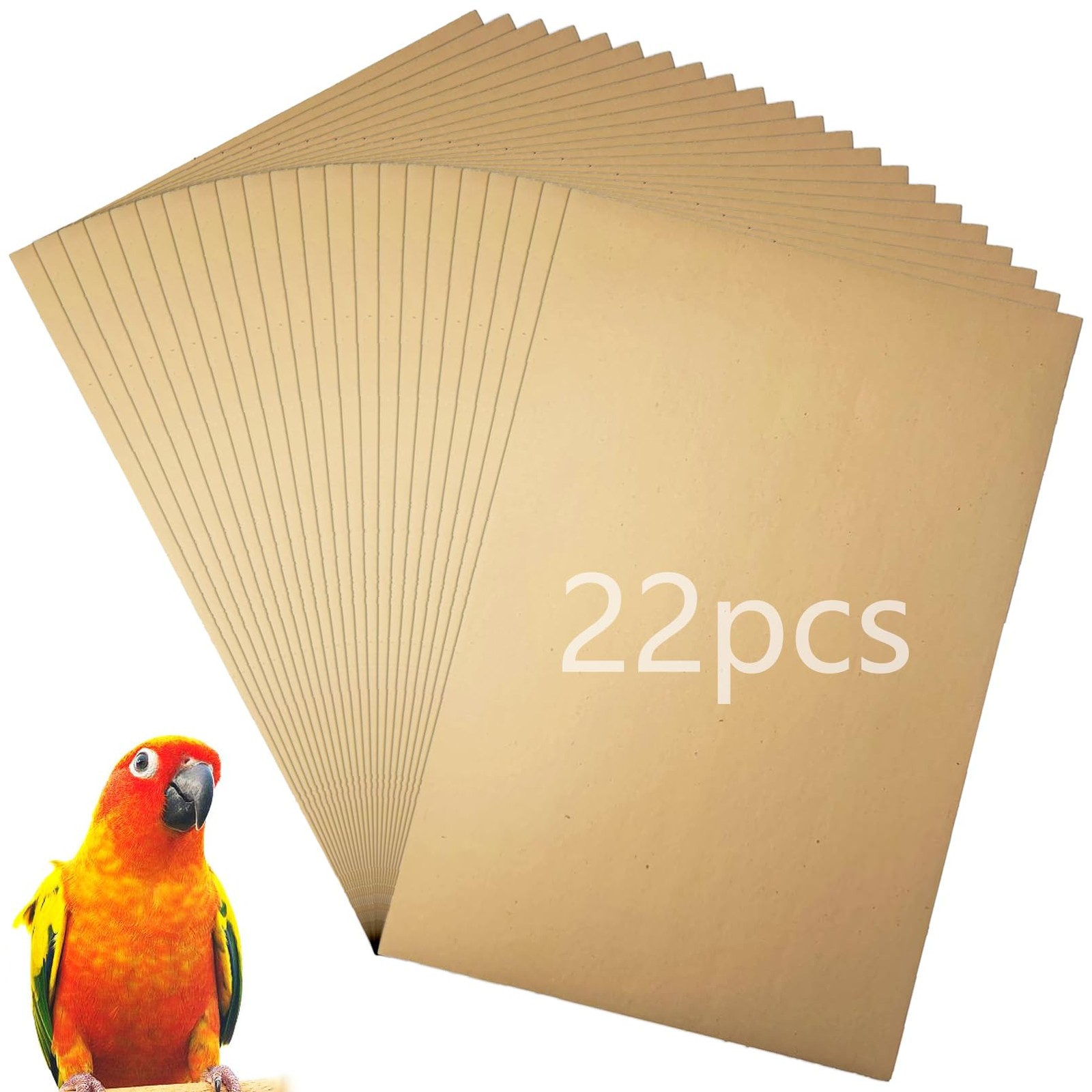 Hamiledyi 22 PCS Bird Gravel Paper Special Sea Sand Liner for Page Parrot Cag...