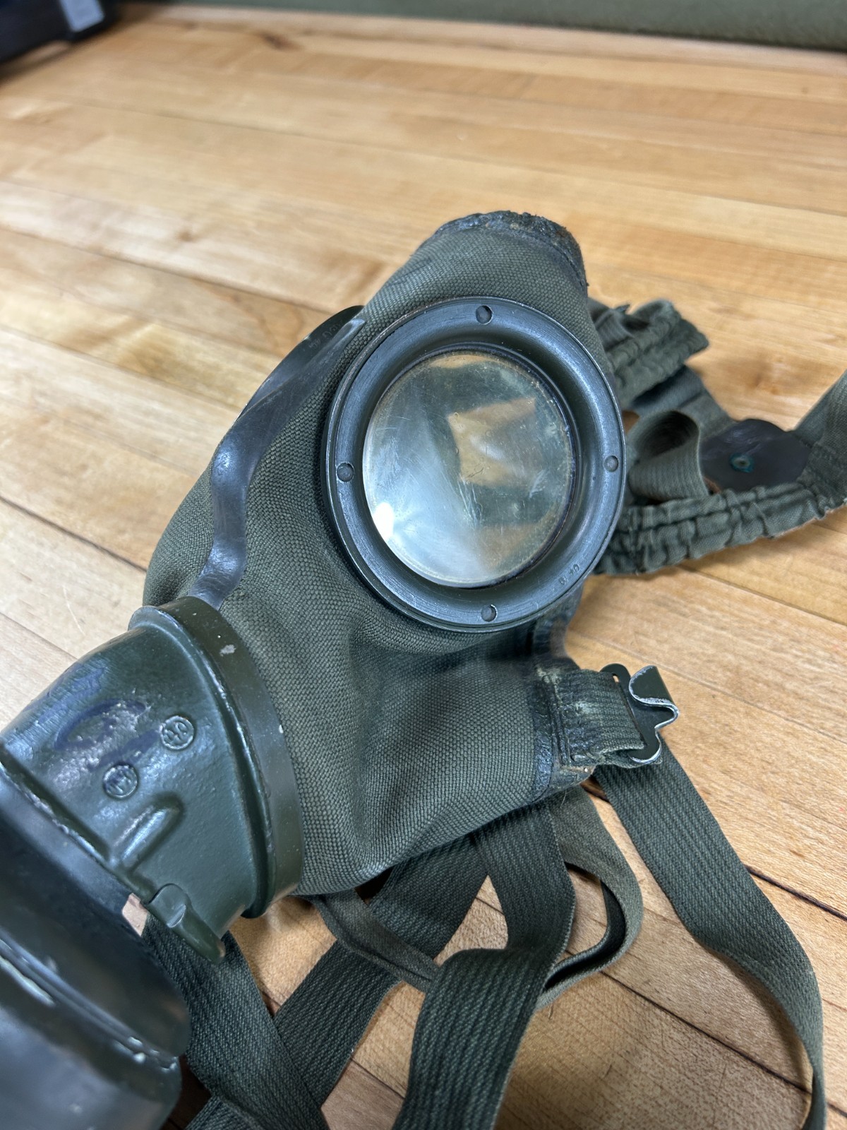 Original WWII German Gas Mask With Canister Can World War 2 Estate Find Surplus