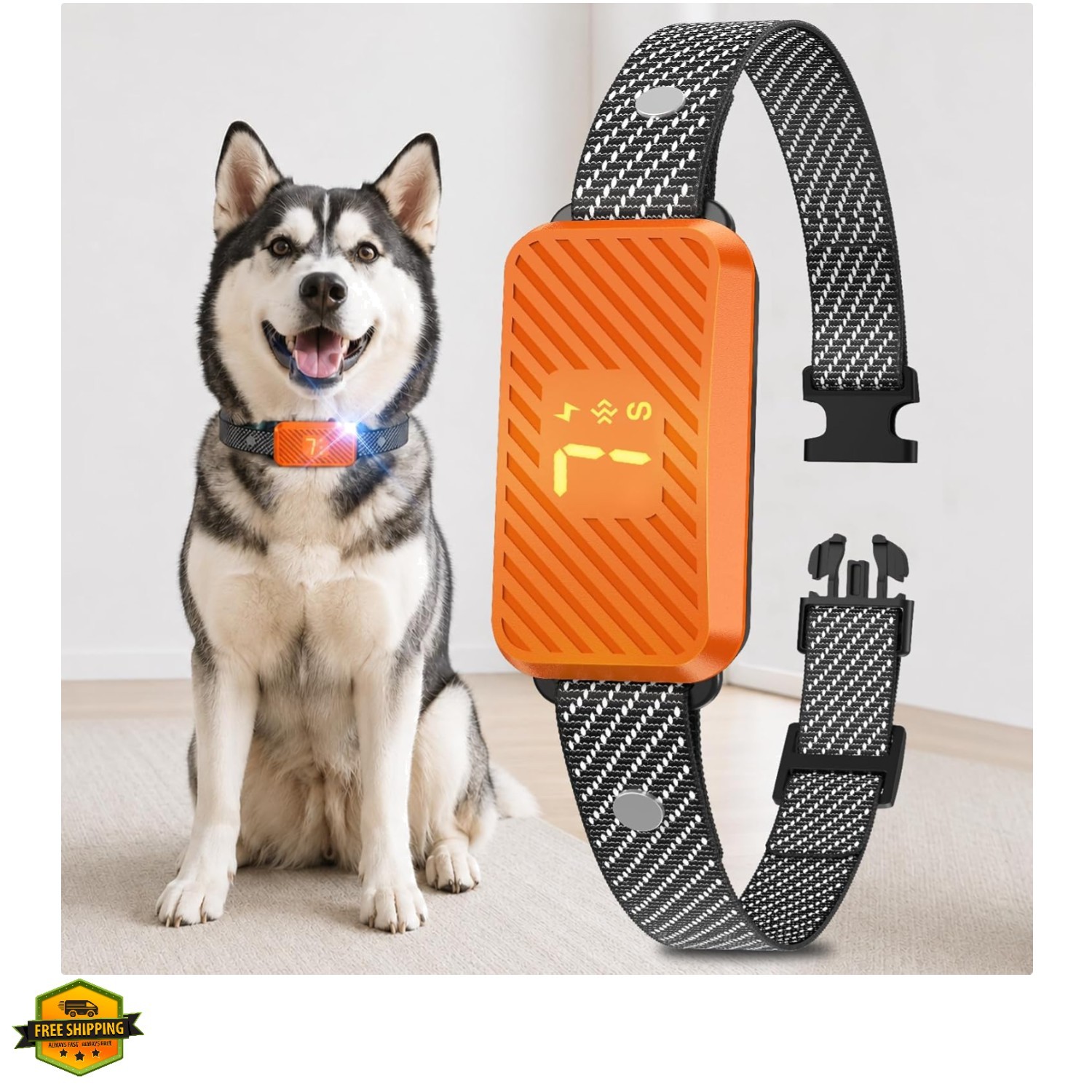 Dog Bark Collar for Large Medium Small Dogs, Effective No-Bark Collar, Smart ...