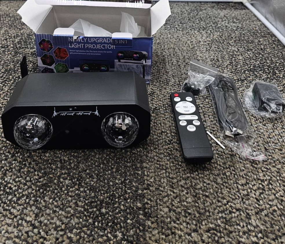 DJ Disco Party Laser Upgraded 5 In 1 Light Projector