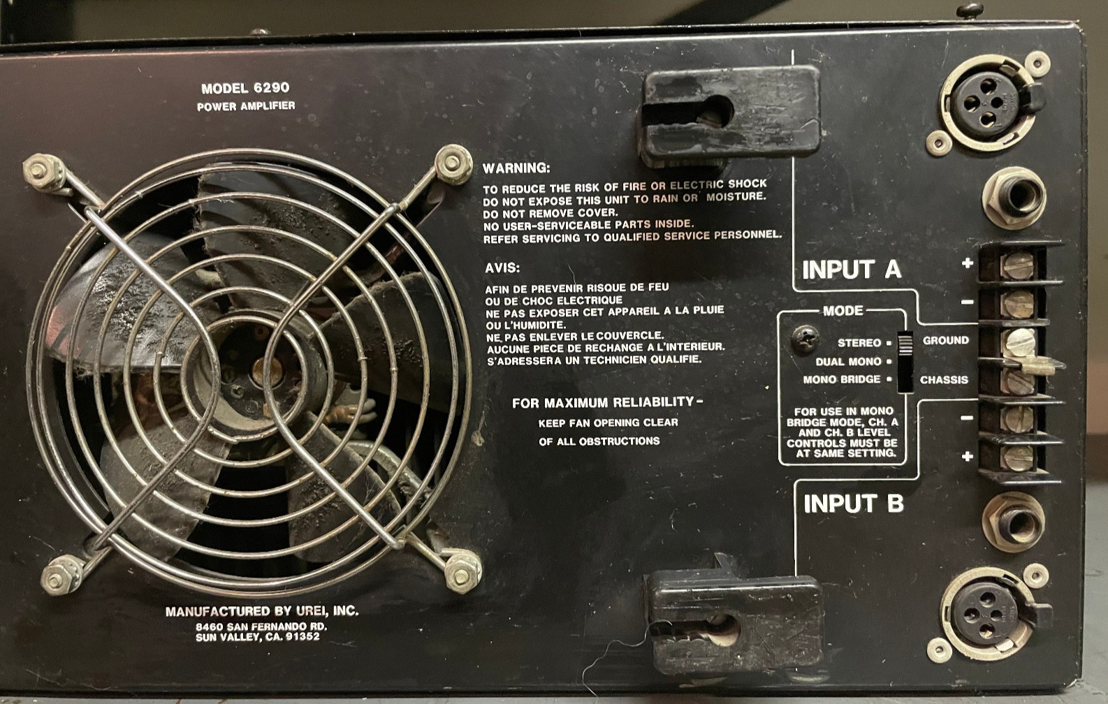 JBL Urei 6290 Power Amp