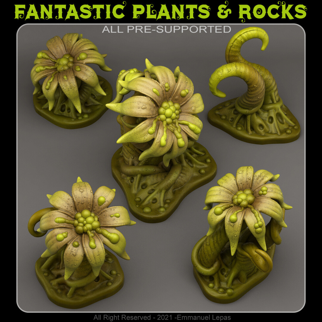Slimy Flowers Legion Terrain Scenery Tabletop Miniatures 28mm