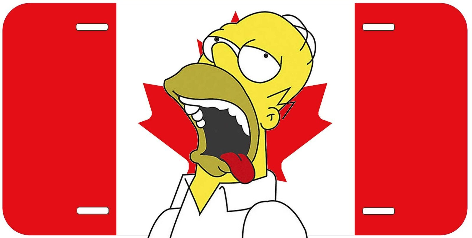 Homer Canada Aluminum Car License Plate 6x12