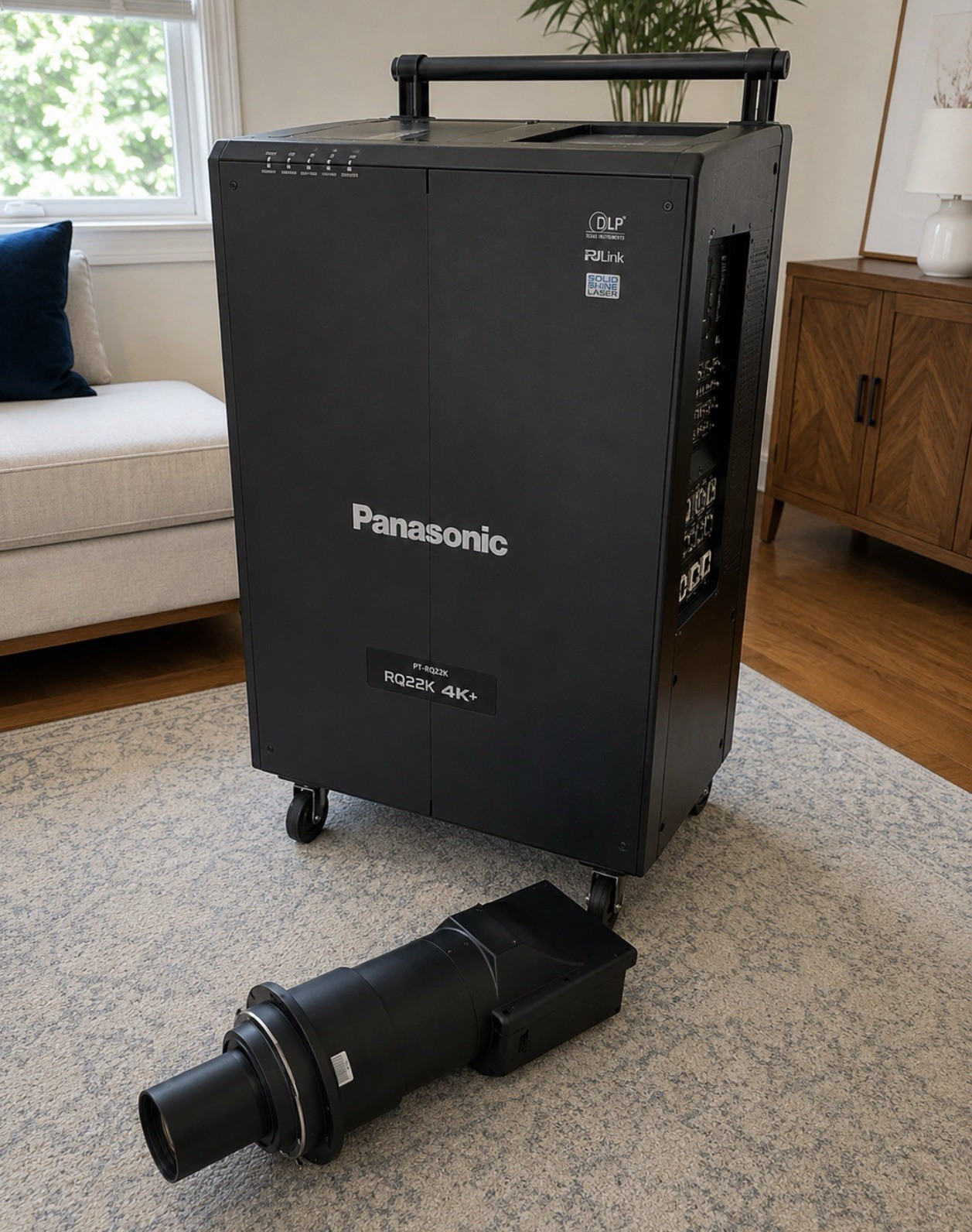 Panasonic PT-RQ22KU 4K Laser Projector + ET-D75LE95 Ultra Short Throw Lens 21K
