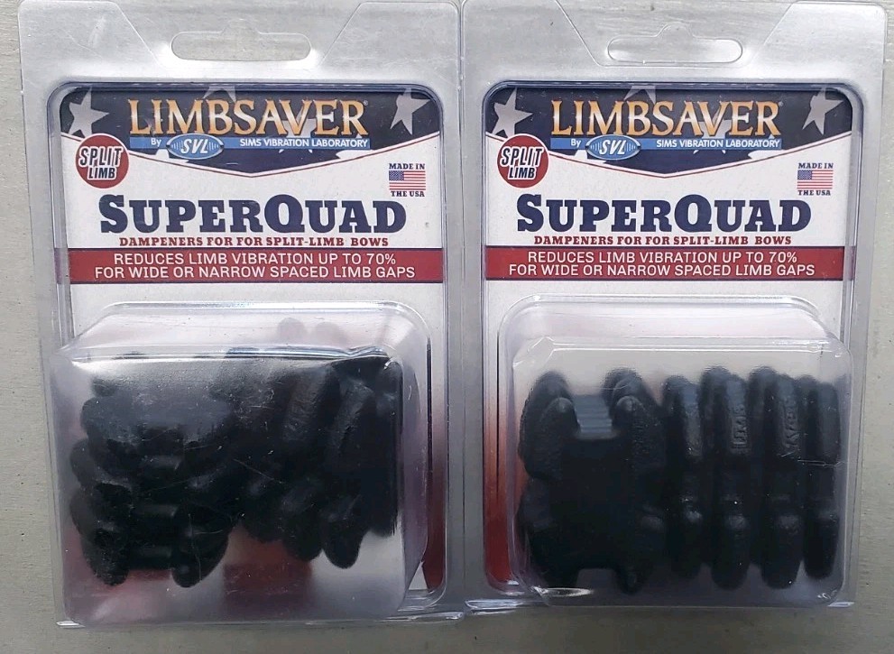 (2) Limbsaver Superquad Split Limb Dampener 3474 Black BOW