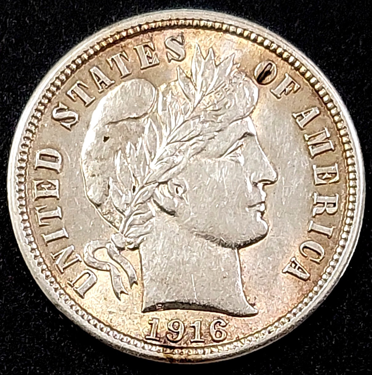 1916 Barber Dime! Sharp details!