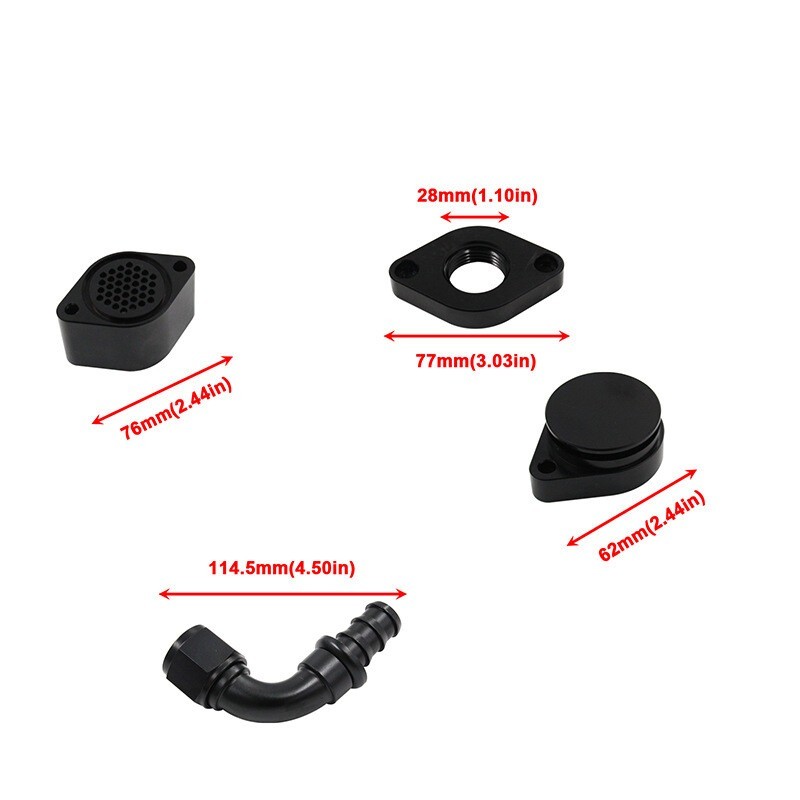 For Ford F250 F350 6.7L Powerstroke 2011-20 Engine Kit CCV PCV Replacement Black