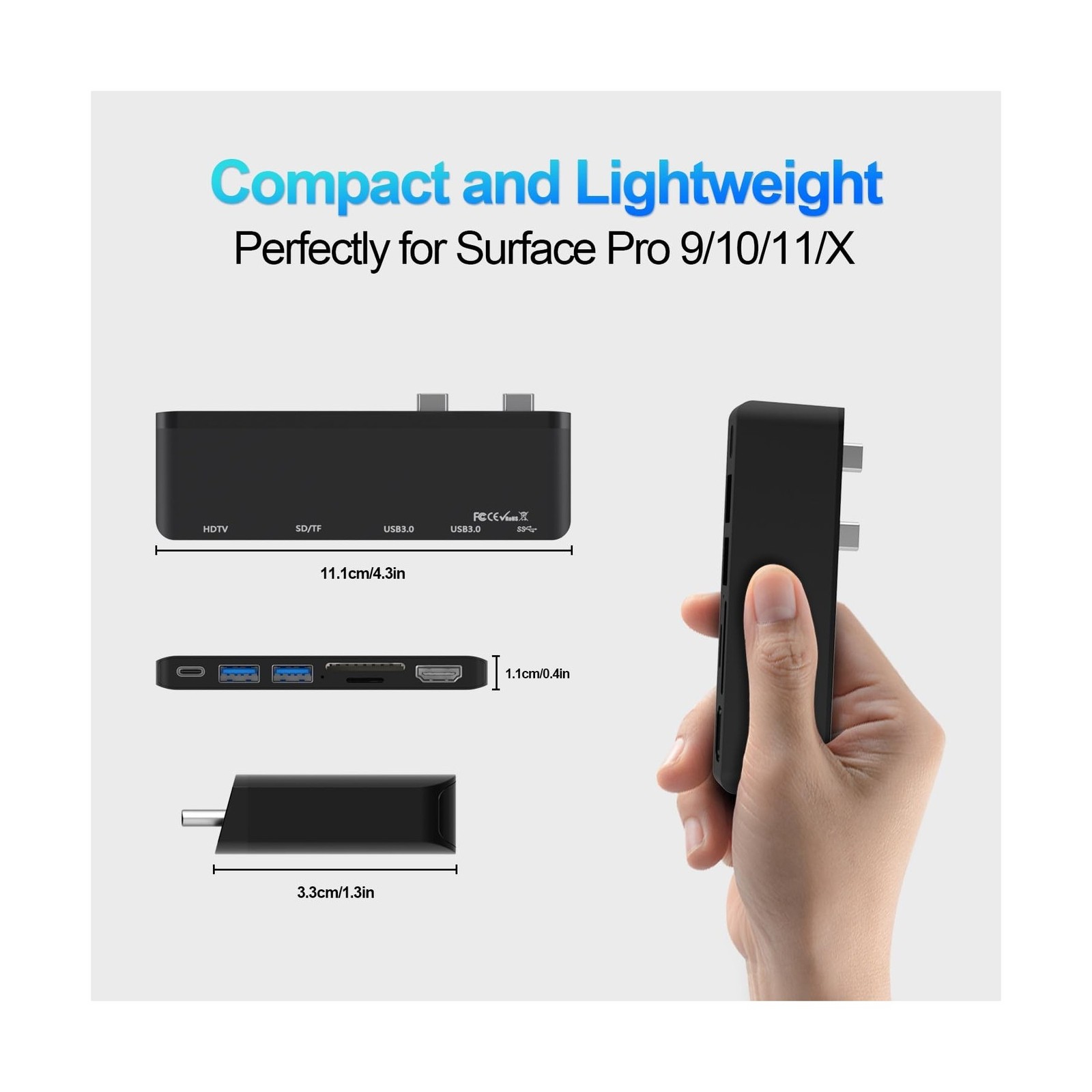 Surface Pro 9/10/11/X Accessories, Surface Pro 9 Docking Station wi... Fast Ship