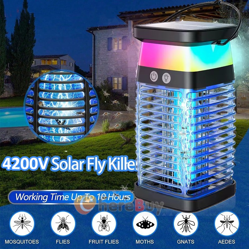 Lámpara solar USB para matar mosquitos, electrónica, para moscas, insectos y pla