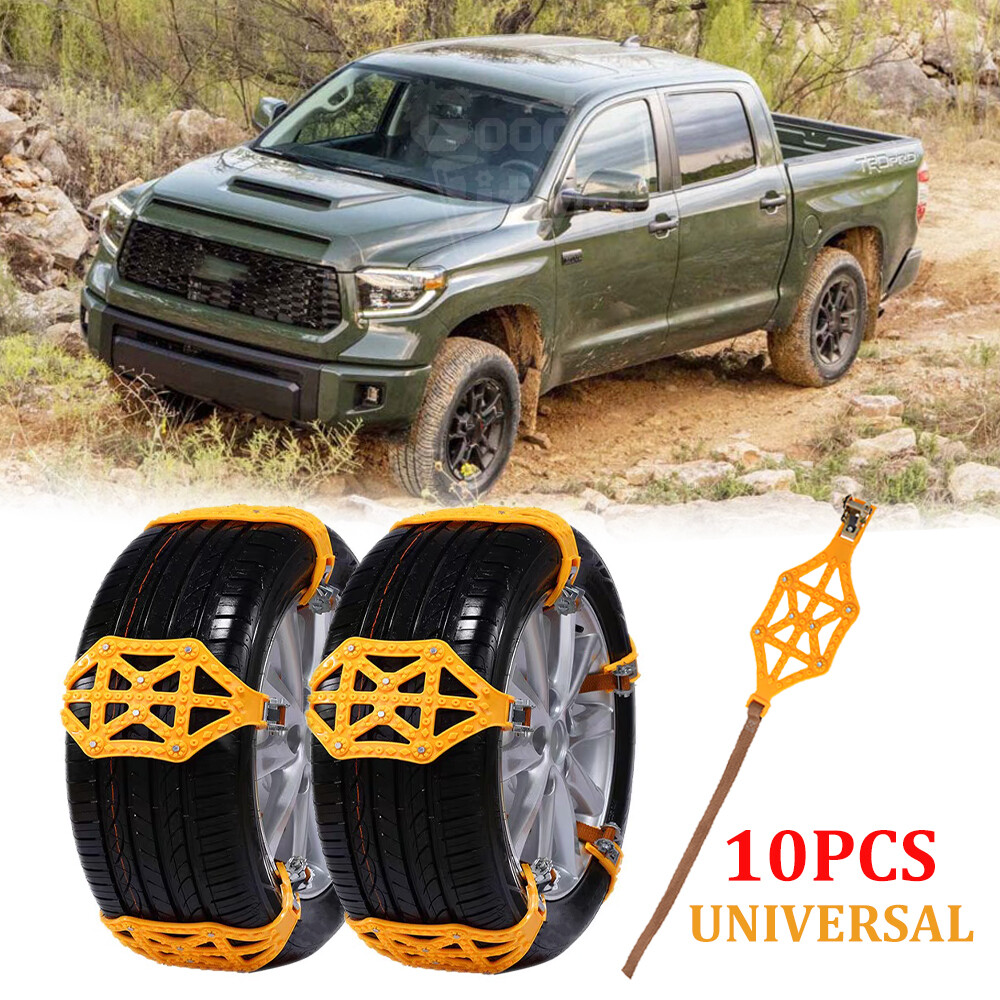 10PCS Wheel Tire Snow Chains Anti-skid Emergency Winter Truck For Toyota Tundra