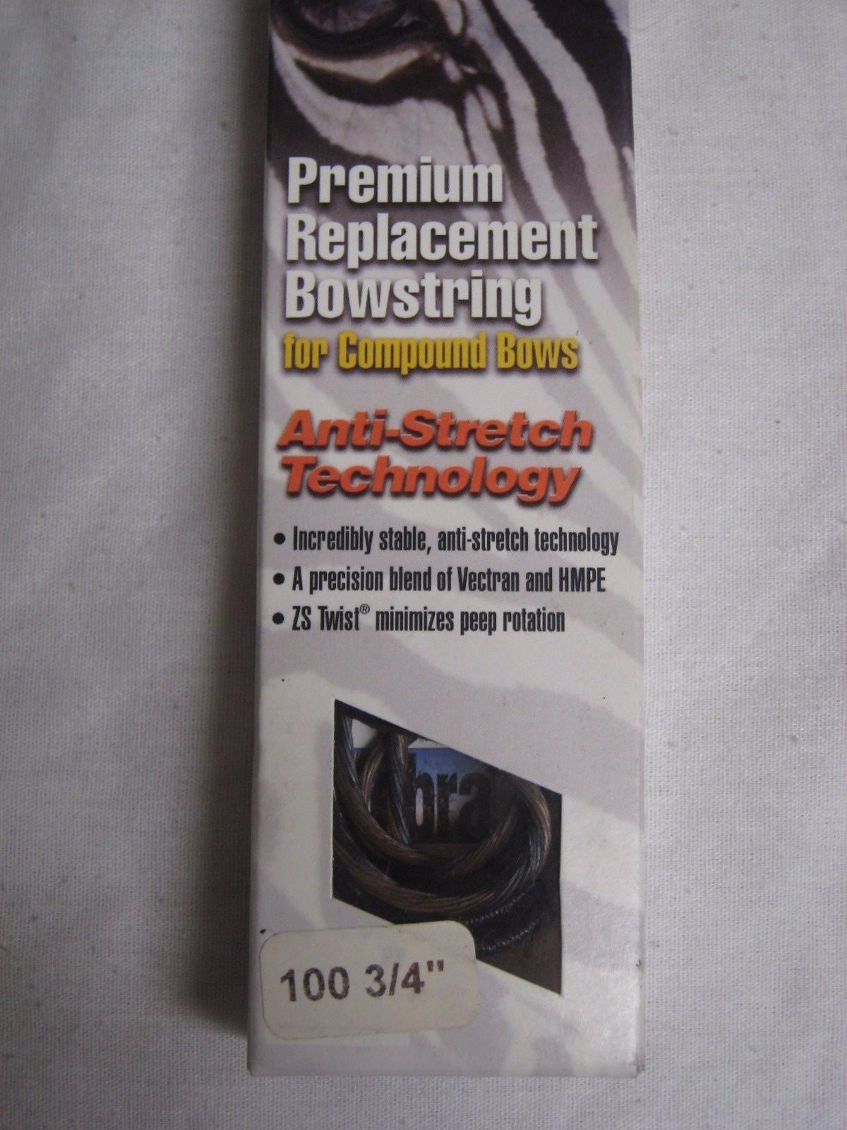 NEW ZEBRA HYBRID PREMIUM REPLACEMENT ANTI STRETCH COMPOUND BOW STRING 100-3/4"