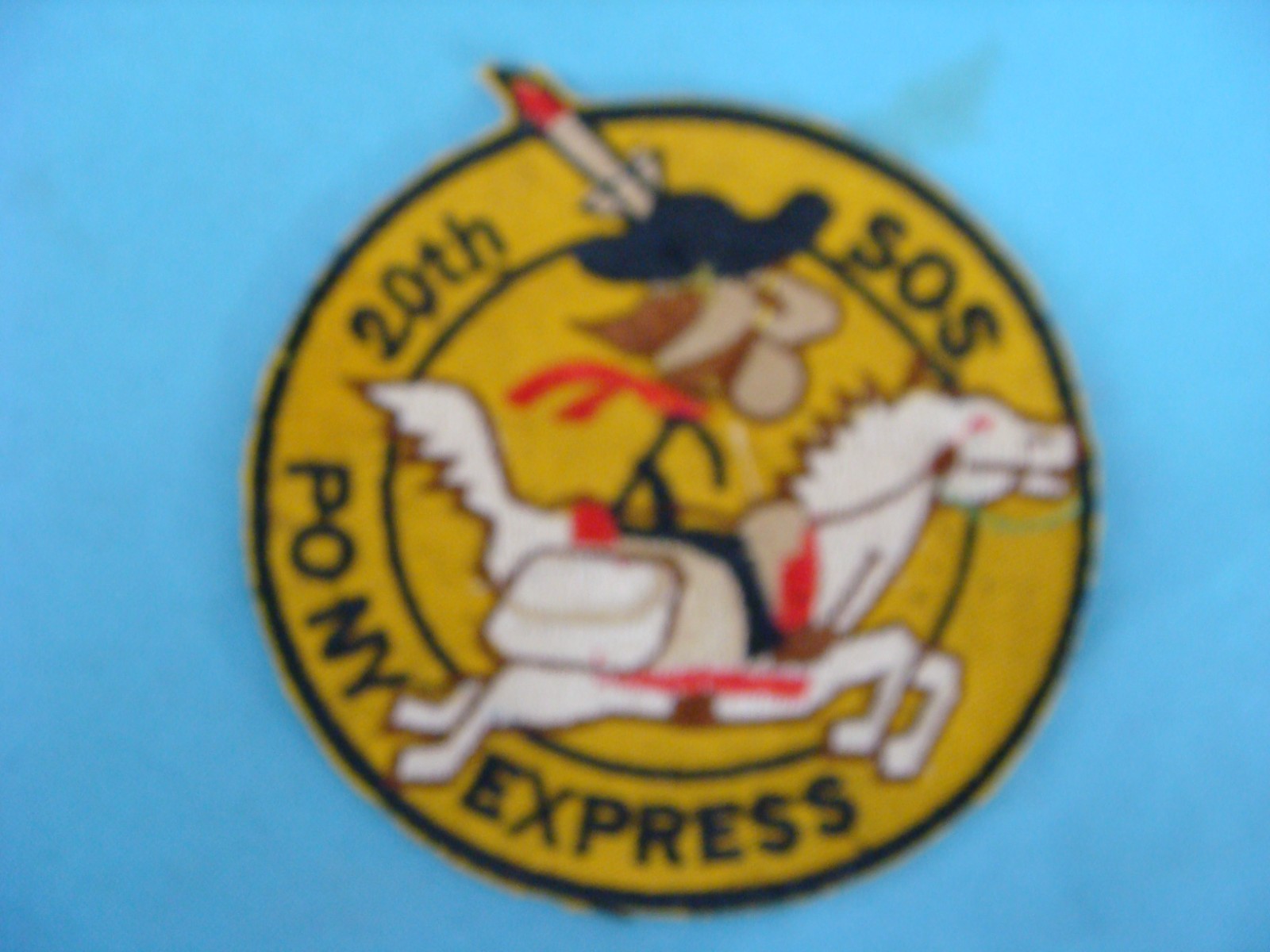 VIETNAM WAR PATCH, US 20th SPECIAL OPERATION SQUADRON " PONY EXPRESS "