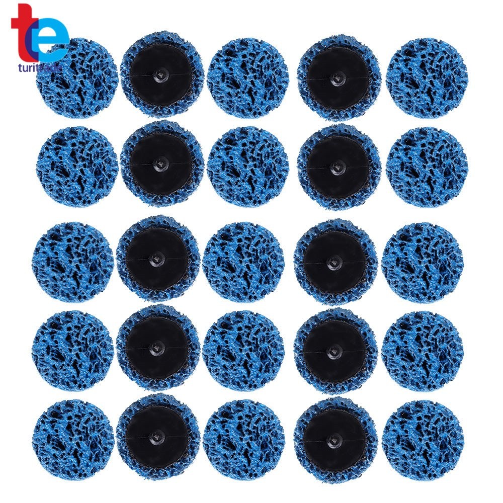 New 25 Pcs 2" Blue Quick Change Blue Easy Strip & Clean Discs For Paint Rust