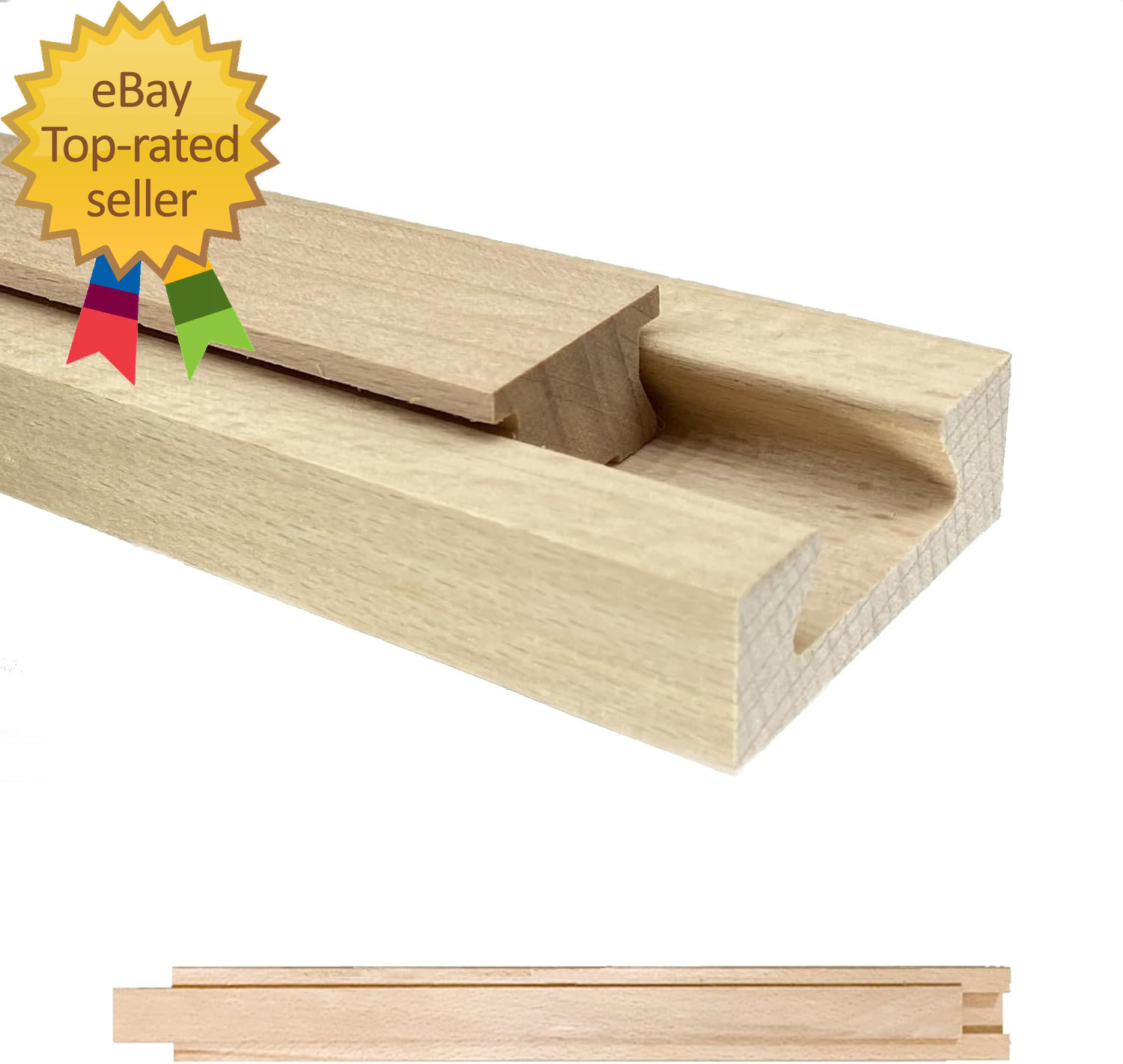 Wooden Drawer Slides Classic Guide Center Mount Track 17.7 Inchs Wood Undermount