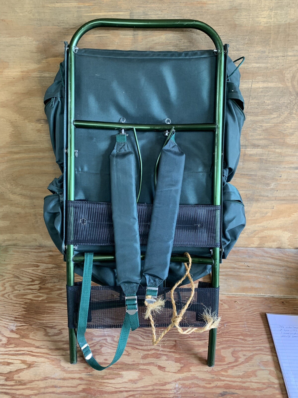 Timber Top Green ALUMINUM FRAME Back Pack