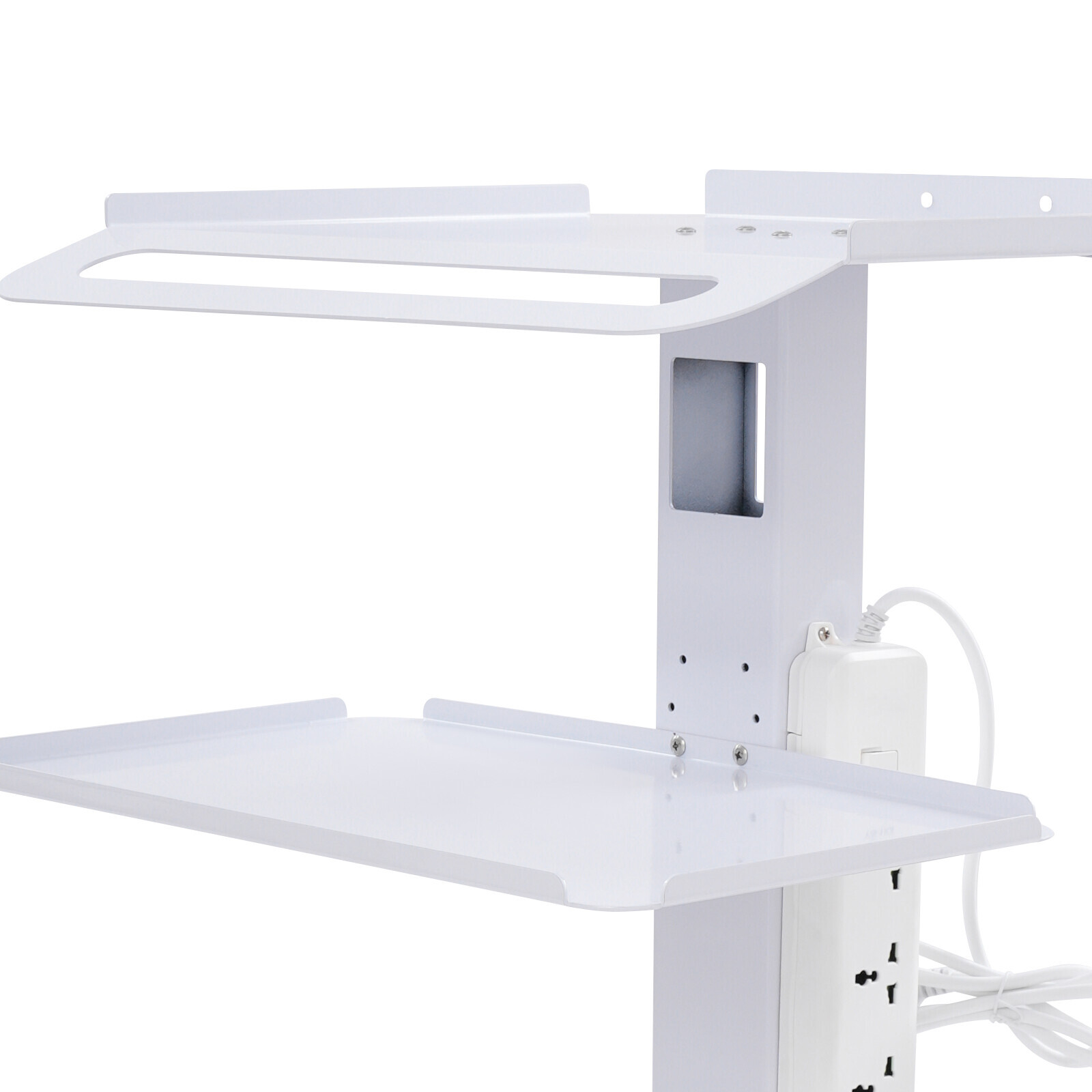 Adjustable Rolling Computer Cart, Mobile Standing Workstation, Mobile Cart